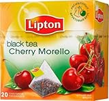 Lipton Black Tea - Cherry Morello - Pyramid tea bags-1 box -