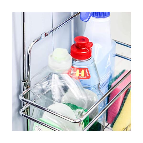 Over-Door-Organiser-Shelves-Two-Tier-Cupboard-Hanging-Basket-Wall-Mounted-Kitchen-Storage-Chrome-Cabinet-Shelves-Organiser-MW Over Door Organiser Shelves | Two Tier Cupboard Hanging Basket | Wall Mounted Kitchen Storage | Chrome Cabinet Shelves…