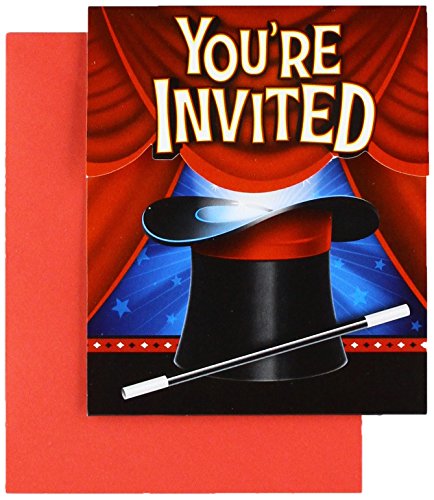 Creative Converting 8-Count Party Invitations, Magic Party - 324433