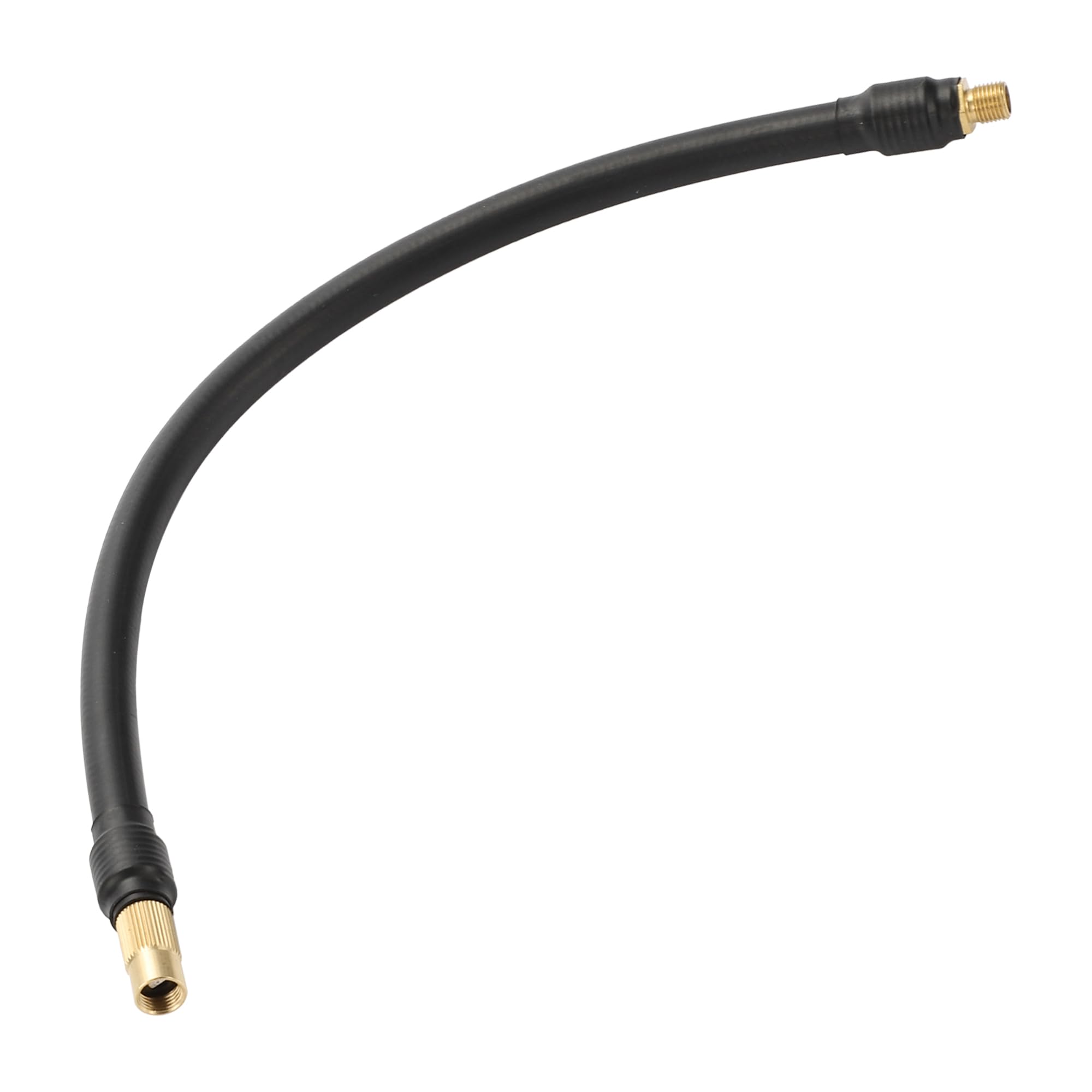 Photo 1 of Motoforti Universal Tire Inflator Extension Tube Air Pump Extend Hose Adapter Tire Valve 14.17inch M8x0.8 10mm OD Durable Rubber Gold Tone Connector