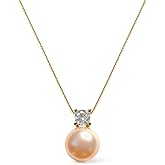 BLIVSTAR Pearl Necklaces for Women with Elegant AAA+ 8mm Freshwater Pearl Pendant (18k Gold Plating) Handmade Gifts For Wife Wedding Anniversary Birthday Mothers Day Bridesmaid Christmas