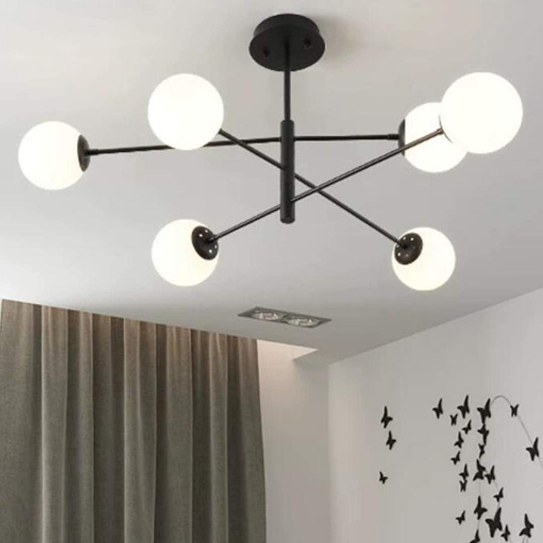 ZSML 6-Licht Moderne Sputnik Kronleuchter Mid-Century Deckenleuchten
