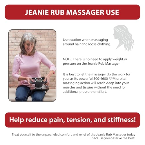 Core Products Jeanie Rub Variable Speed Massager, Deep Tissue Back Massager for Pain Relief, Body Massager for Shoulder Massage, Lumbar, Neck, Lower Back & Cellulite Massage