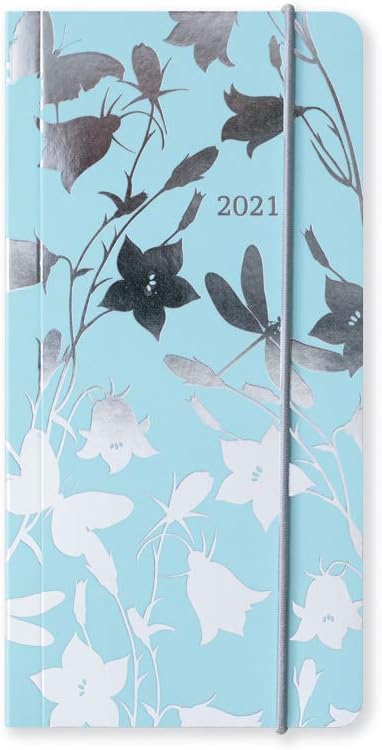 Matilda Myres 2020 Silver Hummingbird Slim Weekly Notes - Blue - Jan to Dec