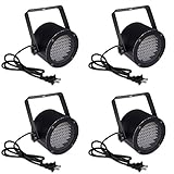 TMS 4pcs 86 RGB LED Stage Light Par Dmx-512 Lighting Laser Projector Party Club Dj