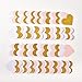 Hestya 2 Pack Paper Heart Garlands Heart Hanging Banner Bunting for Valentine's Day Wedding Party Decoration, 10 Feet Each, Glitter Gold, White and Pink