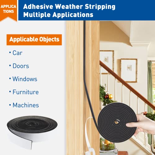 2 Inch Wide Foam Weatherstrip _ Rubber Weather Strips – KOSE