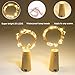 ADSION Wine Bottle Cork Lights Set of 6,40inch/ 1m 20 LEDs Copper Wire String Lights for Bottle DIY, Christmas, Halloween, Wedding, Party, Decor, Warm White