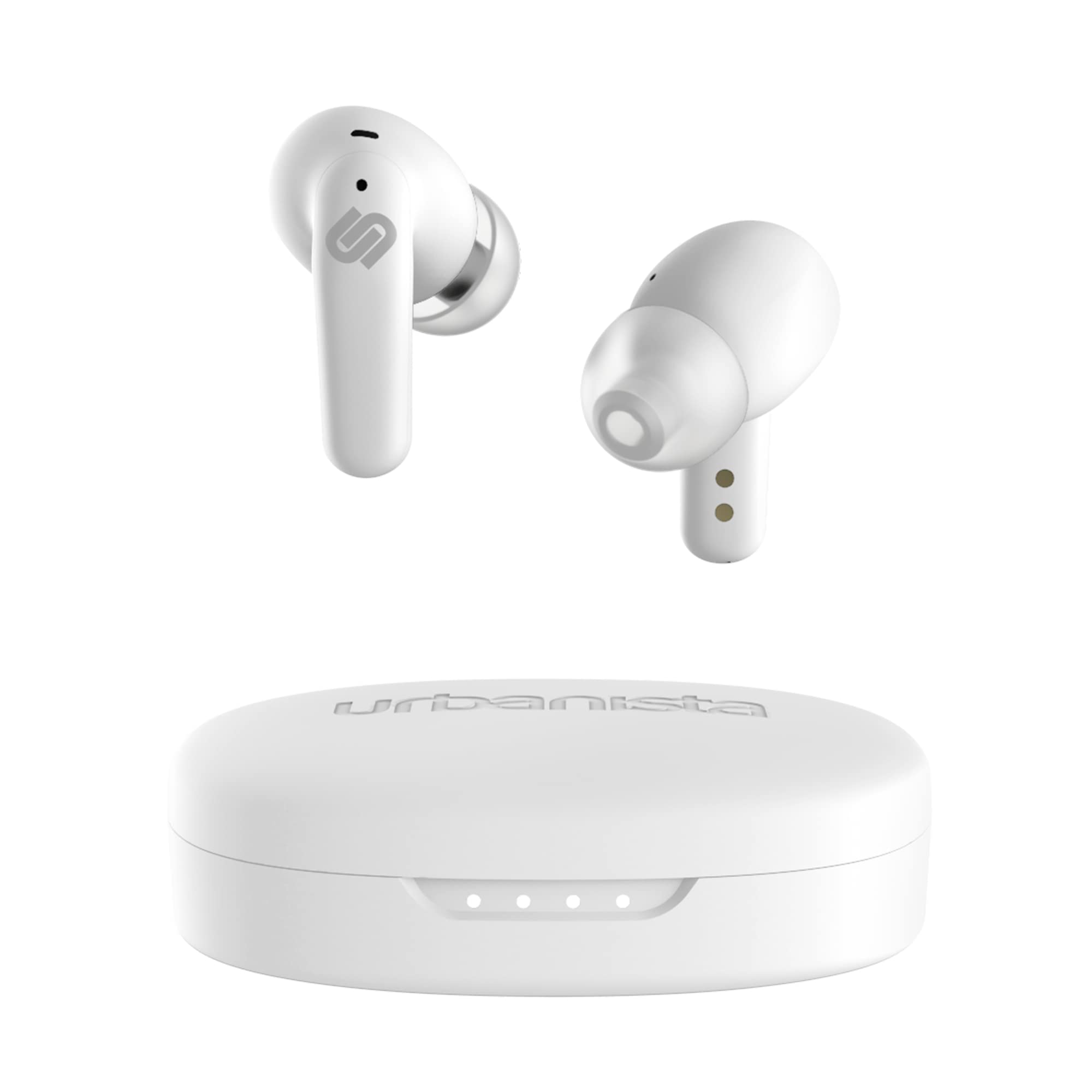 Urbanista Seoul Wireless Earbuds with Microphone | 70ms Low Latency Gaming Earbuds | Dual-Mode Bluetooth Earphones | Fast Charge USB-C Earbuds | 32 Hrs Playtime | Pearl White