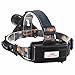 4 Mode LED Zoomable Headlight Headlamp White And Red Laser Light Use 2x 18650 batteries