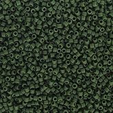 Miyuki Delica 11/0 Frosted Glazed Emerald Matte 5.2gms Vial of Japanese Glass Beads