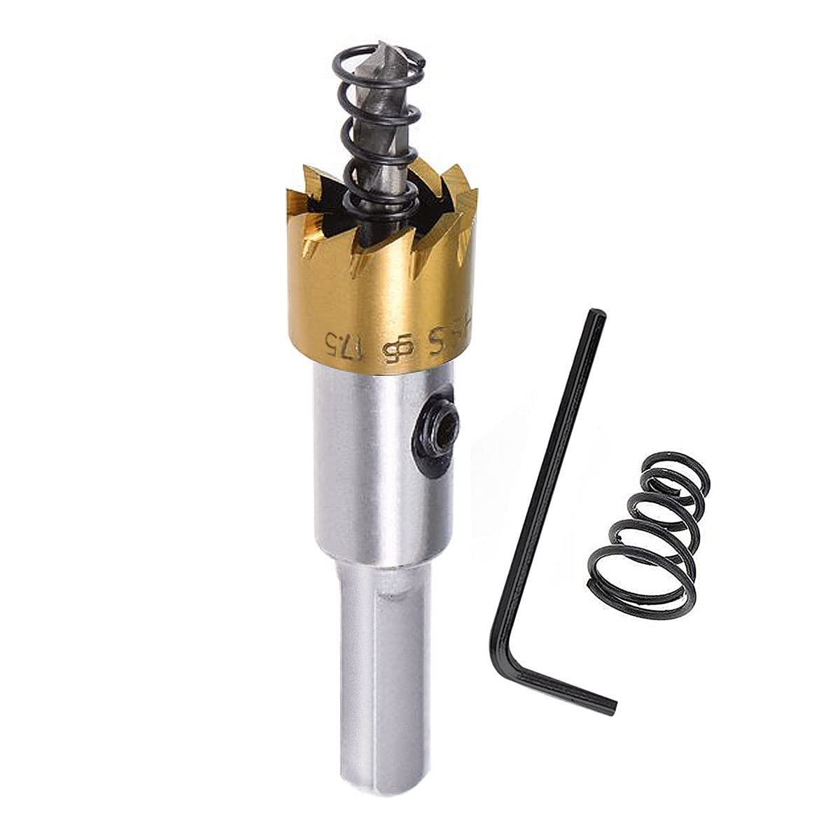 SagaSave 17.5mm Hole Opener High Speed Drill Bits Metal Hole Cutter, Long Life Hole Saw with Allen Key for Metal Wood Stainless Steel Aluminum, 0.69inch 1PCS