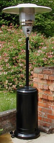Gasmaster Gas Patio Heater - FREE Regulator & Hose, Wheel kit - Cover and ground anchors - Black powder coated finish. by Classic Garden Shop®
