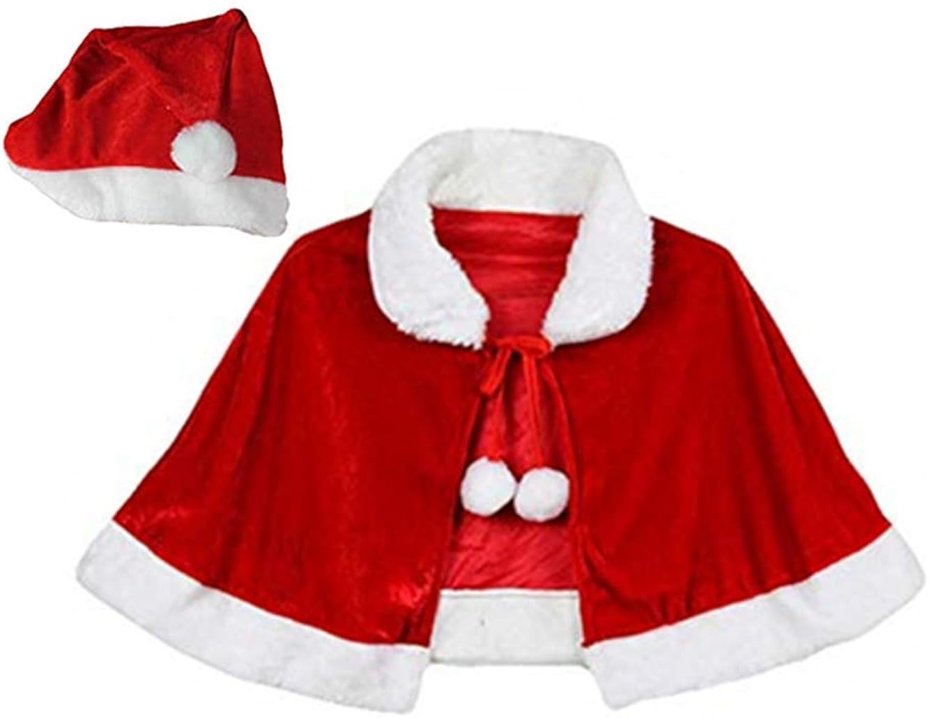 Women's Christmas Mrs Santa Claus Cloak with Santa Hat