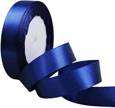 POPOYU Dark Blue Satin Ribbon 20mm x 23m Double Sided Gift Wrapping