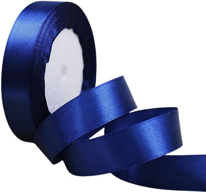 POPOYU Dark Blue Satin Ribbon 20mm x 23m Double Sided Gift Wrapping