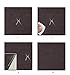 4 Pieces Leather Patch, Adhesive Backing Leather seat Patch for Repair Sofa, Car Seat, Jackets, Handbag, 13 by 7 Inch, Dark Brown