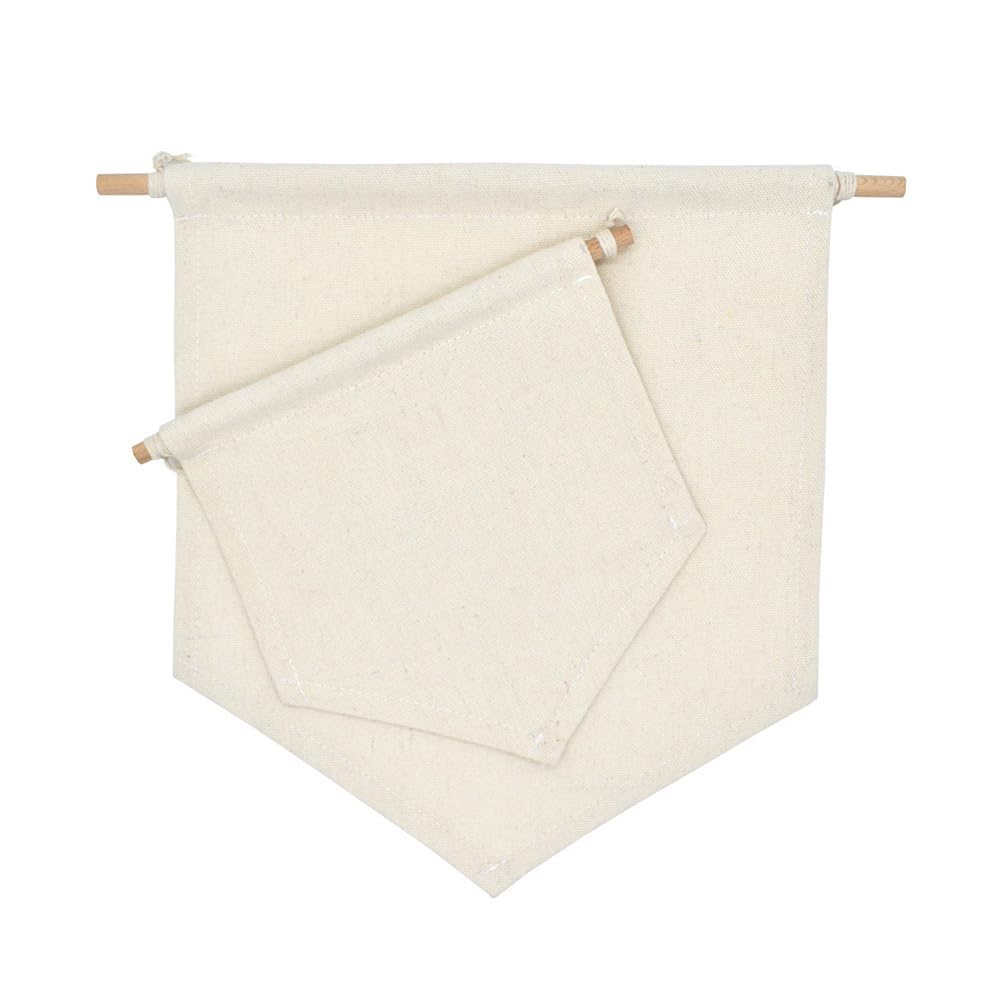 BESPORTBLE Nordic Style Pennant Banner Children's Room Decoration Hanging Badge Brooch Display Pendant Enamel Lapel Pin Badge Flag Blank Canvas Wall Banner( Primary Color M)