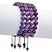 AD Beads Natural 10mm Gemstone Bracelets Healing Power Crystal Macrame Adjustable 7-9 Inch (Amethyst)