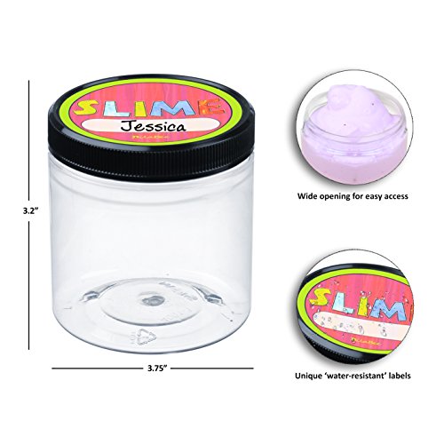 Slime Containers with Lids 12 Pack Containers for Slime 8 oz