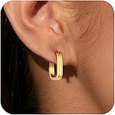 Bykuvo Small Gold Hoop Earrings For Women Hypoallergenic Trendy Gold Huggie Hoop Earrings For Women,Chunky Gold Earrings For Jewelry Gifts