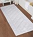 BERRNOUR HOME Soft Hand Tufted Cotton Natural Runner Washable  Bath Rug, 20-Inch-by-59-Inch, White