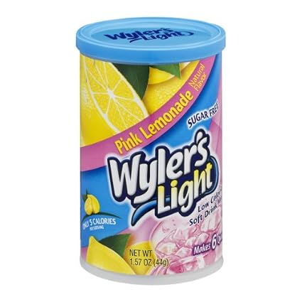 Wyler's Light sugar free low calorie Soft drink pink lemonade (072392352531)