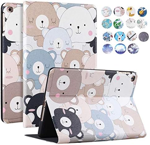 Tomcrazy for iPad Mini 5/4 / Mini 6 Case, Stand Flip Leather Case for Apple iPad Mini 6 2021 5 4 Protective Cover with Auto Wake/Sleep Feature Magnetic Closure(for Mini 5 /4,Cute Bear)