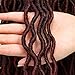 Karida Faux Locs Crochet Hair 18 Inch, 6 Packs Pre Looped Goddess Locs Crochet Hair, Wavy Crochet Faux Locs With Curly Ends, Boho Faux Locs Crochet Hair For Black Women (18 inch, TBug#)