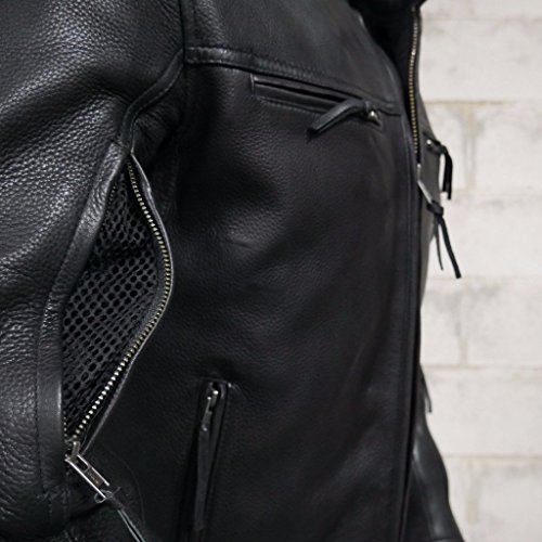 First Manufacturing mens Top Performer Leather Jacket(Black,Large),1 Pack