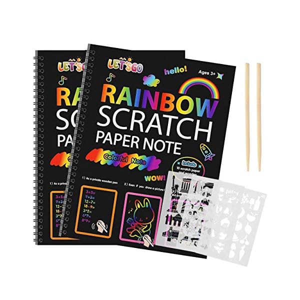 Dreamingbox-2-3-4-5-6-7-8-10-Year-Boys-Girls-Scratch-Arts-and-Crafts-for-Kids-Age-2-10-Stocking-Fillers-Birthday-Gifts-for-2-10-Year-Old-Toys-Xmas-Christmas-Black Dreamingbox 2 3 4 5 6 7 8-10 Year Boys Girls, Scratch Arts and Crafts for Kids Age 2-10 Stocking Fillers Birthday Gifts for 2-10 Year Old Toys Xmas Christmas, Black