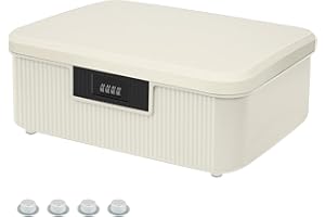 YHANEC Lockable Storage box,16L Locking Organizer Container Bin with Combination Lock, Medicine Lock Boxs,Lockable Storage Bo