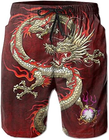Dragons Men Running Solid Swim Trunk Shorts Pants With Pockets