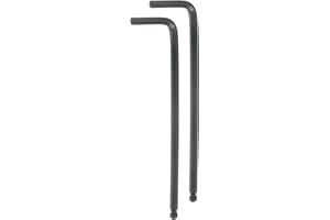 HARFINGTON 2pcs Ball End Hex Key Wrench 3/16" L-Shape Long Arm Hexagon SAE Wrenches Chrome Vanadium Steel Repairing Tool for 