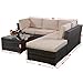 Giantex 6pc Patio Sectional Furniture Pe Wicker Rattan Sofa Set Deck Couch Outdoor