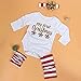 AMA(TM) Baby Boy Girl Christmas Set Romper Jumpsuit Bodysuit + Hairband + Leg Warm