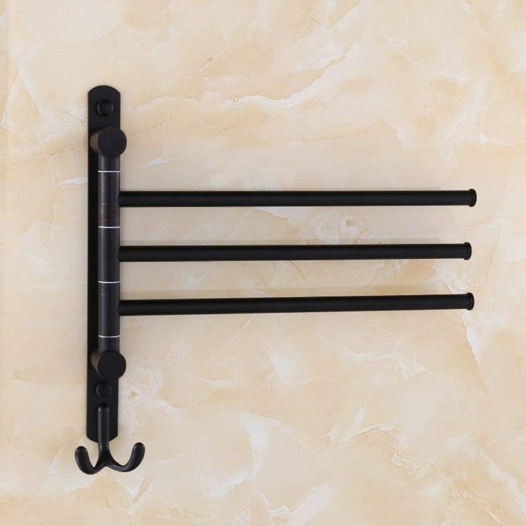 ELLOALLO Oil Rubbed Bronze Swing Out Towel Racks for Bathroom Holder