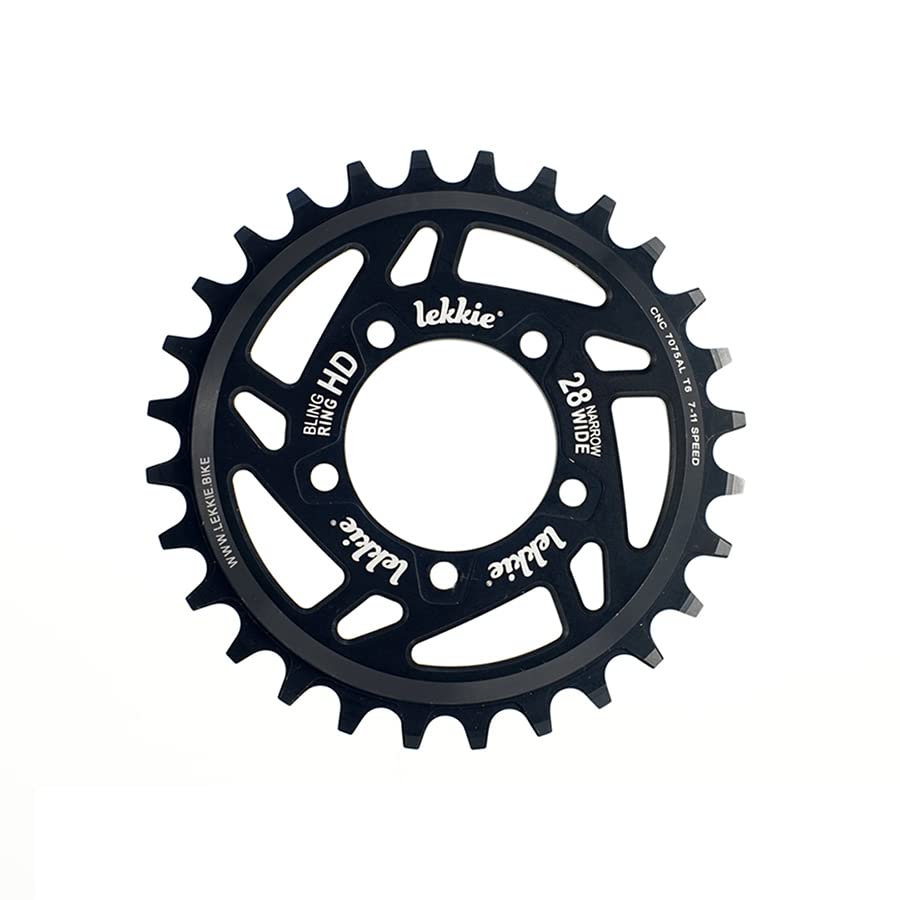 mileen:weit Lekkie Bling Ring Chain Ring 28T for Bafang BBS03 BBSHD, Chain Ring, Bicycle E-Bike Pedelec