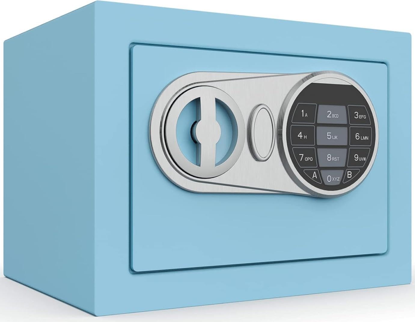 Photo 1 of Goldenkey Small Safe Box for Money, Digital Safe Box with Keys&Code for Cash and Coin, Mini Safe for Kids Personal Items for Home, 6.69"D x 9.05"W x 6.69"H, 0.236 Cu.Ft.