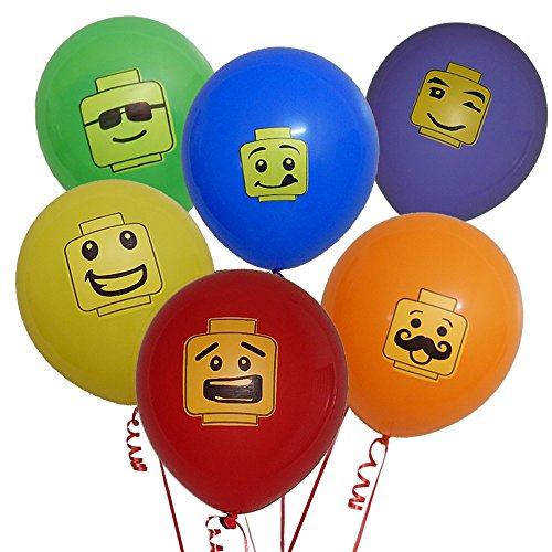 Gift Boutique 36 Building Block Party Balloons 6 Colors in 6 Fun