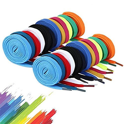 12 Pairs Flat Shoelaces Shoelaces for Sneakers Shoe Laces Strings for