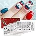 BORN PRETTY Nail Art Stamp Templates Halloween Christmas Flower Spring Garden Stamping Image 5Pcs Rectangle Stamp Plates Set