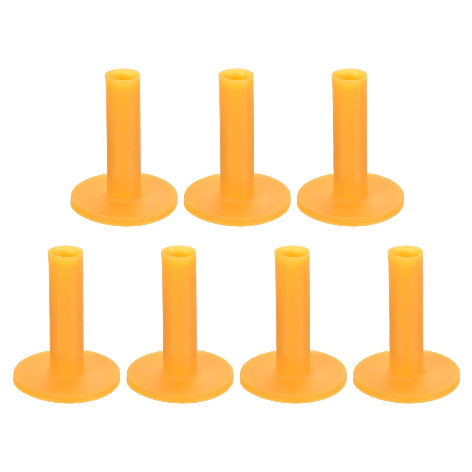 M METERXITY 7 Pack Golf Tee - Tall Training Driving Range Tee Golf Accessories, Portable and Flexible, Apply to Outdoor Indoor Courses Hitting Mat (2.7", Yellow)