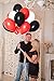 Treasures Gifted White, Red & Black Balloons - 12 Inch Red, Black & White Balloon Kit - 100 Latex Black, Red & White Balloons - White, Red, & Black Party Decorations for Graduations, Birthdays & More