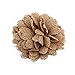 Tinksky Hessian Burlap Flowers Burlap Lace Roses Flowers for Christmas Wedding Decoration-5pcs (Brown)