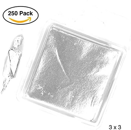 250 Foil Candy Wrappers for Chocolates, Caramels, Lollipops, and Crafts (3x3, Silver)