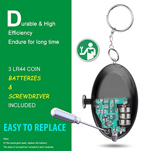image for BELK 2 Pack Personal Alarm 140DB EDC Keychain Security Alarm with LED 