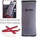 Seat Belt Pillow for Kids by Cuddles | Child Seatbelt Shoulder Pad Cover for Booster & Car Seat Accessories| Toddler Safety Strap Head & Neck Support Travel Cushion, Washable Headrest Pink Gray Girl