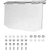 Turnirace License Plate Holder with Hinge - Mirror Chrome Oversized 15"x7.4" Bracket for Semi Trucks & Trailers, Rustproof, Universal 7" Slots (1 Unit)
