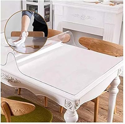 Amazon Com Aglzwy Table Pad Scuff Resistant Oilproof Tablecloth Protector Pvc Plastic Office Chair Mat For Dining Room Nightstand Hardwood Surface Color Clear 2 0mm Size 70 120cm Home Kitchen